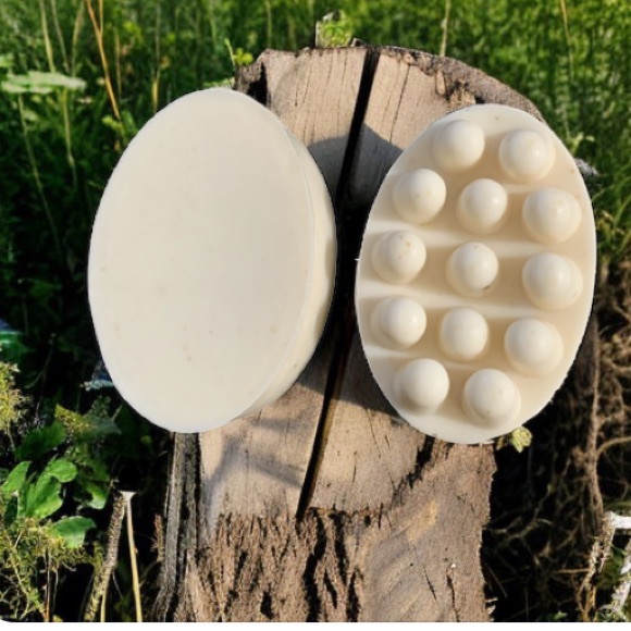 Handmade Soap - Oatmeal Honey & Milk Massage Soap Bar - Picture 2 of 16